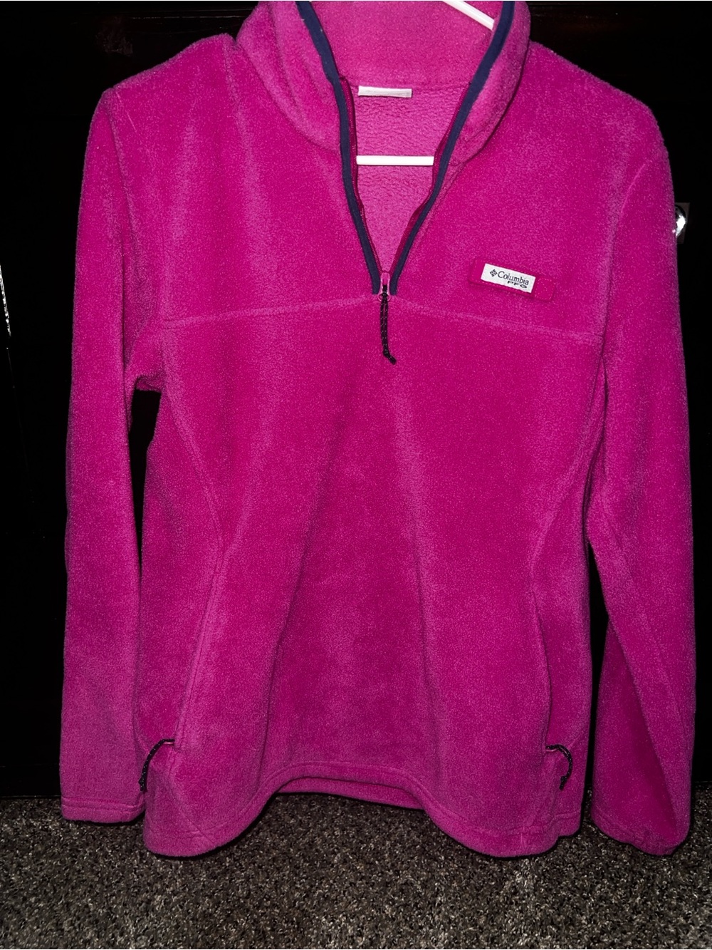 Columbia Women's Fleece Pullover - Hot Pink Quarter Zip